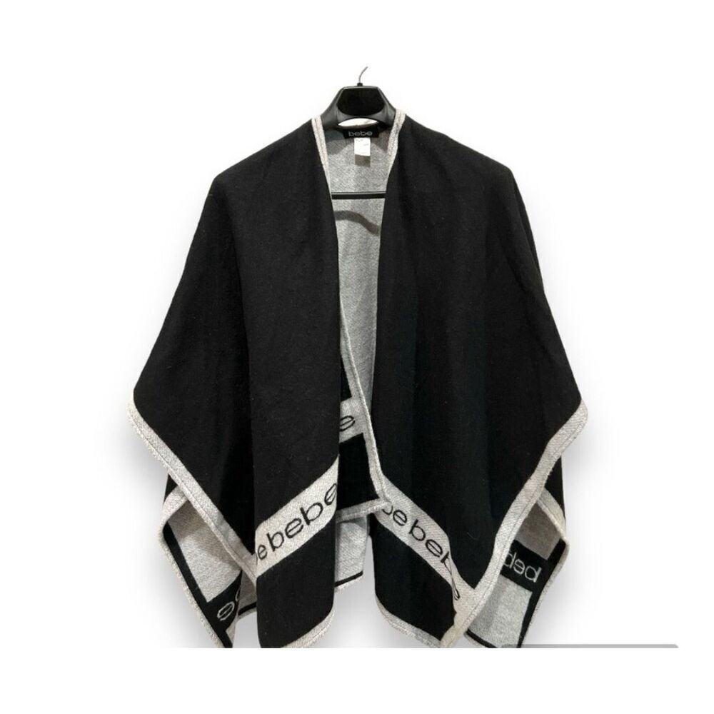 BEBE Ruana Open Front Poncho Cape Shawl Vest Jacket Coat ONE SIZE NWT